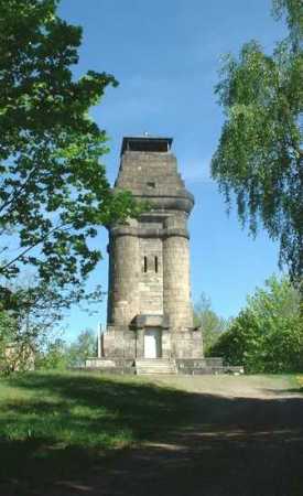 The Bismarck tower on the Kemmler hill in Plauen.