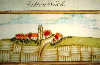Bild von Jettenburg 1683 von Andreas Kieser