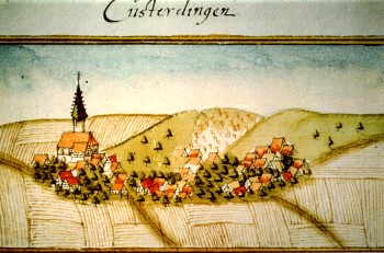 Bild von Kusterdingen 1683 von Andreas Kieser