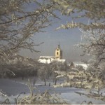 Die Kirche von Mähringen im Winter